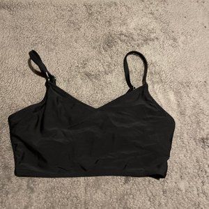 Womens 0X Longline Spaghetti Strap Black V Neck Bikini Top Forever21 Plus